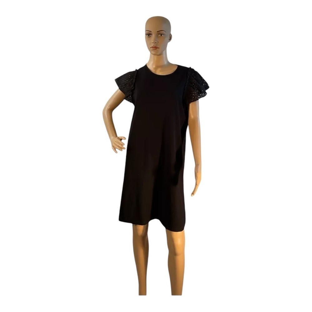KATE SPADE NEW YORK Women’s Black Crew Neck Mini Dress Size: L